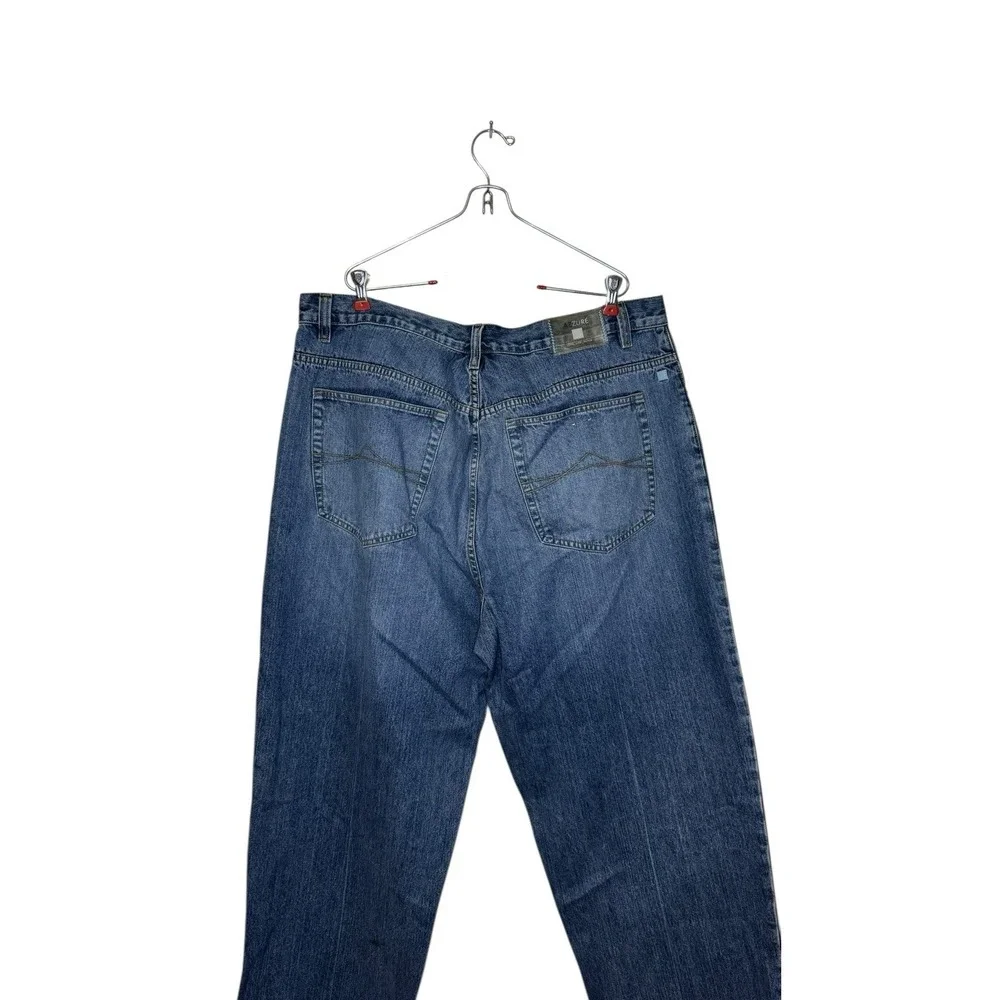 Azzure Men's Jeans Vtg. Y2K Hip Hop Streetwear Baggy Straight Fit Blue Sz. 40X34